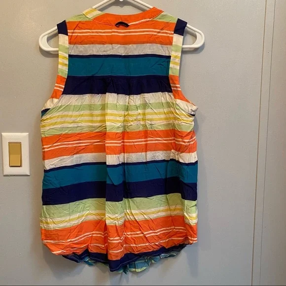 Maeve Anthropologie Sleeveless Button Down Blouse Size 8 - Picture 2 of 7